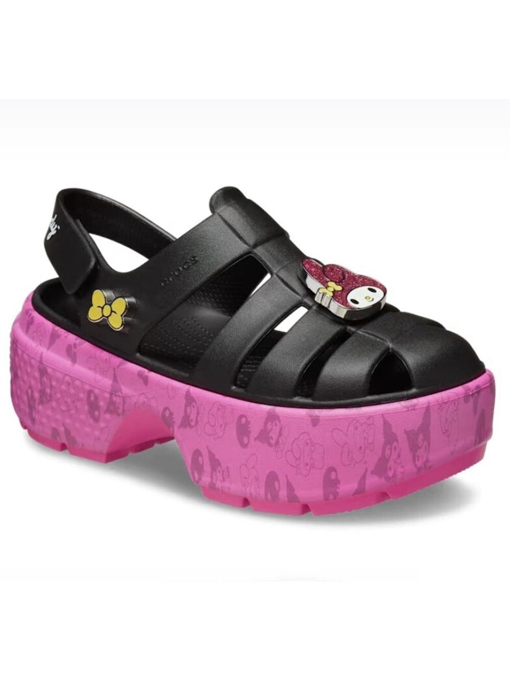 CROCS x HELLO KITTY AND FRIENDS MY MELODY AND KUROMI STOMP SANDAL size 8 NEW